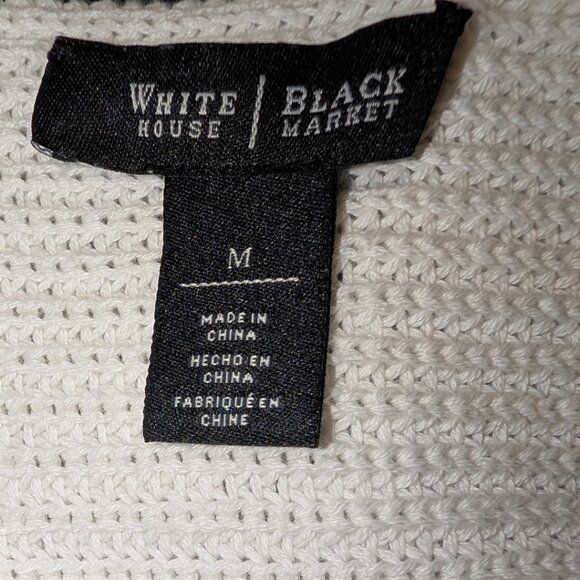 WHBM Colorblock  Poncho-Style Cotton Sweater - Picture 4 of 6